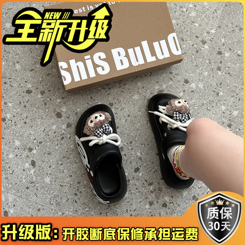 EVA women's hole shoes  trendy ins popular summer fashion couple hole shoes go out at home two wear garden shoes slippers