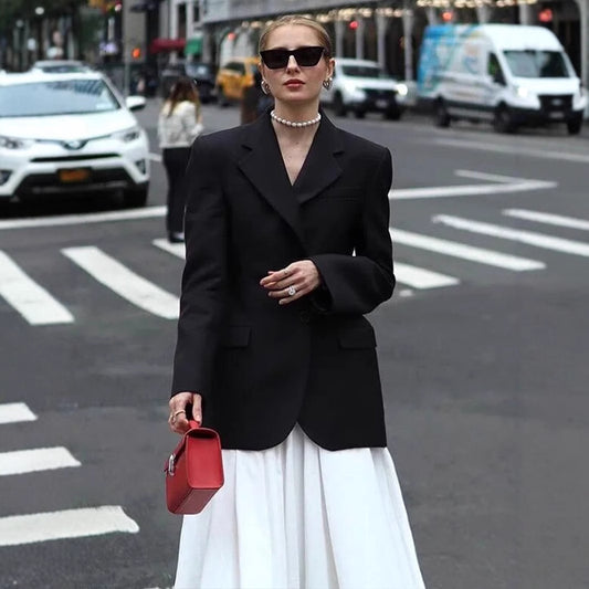 Slim suit women's spring V-neck waist thin suit advanced ins commuter blazer women  suits