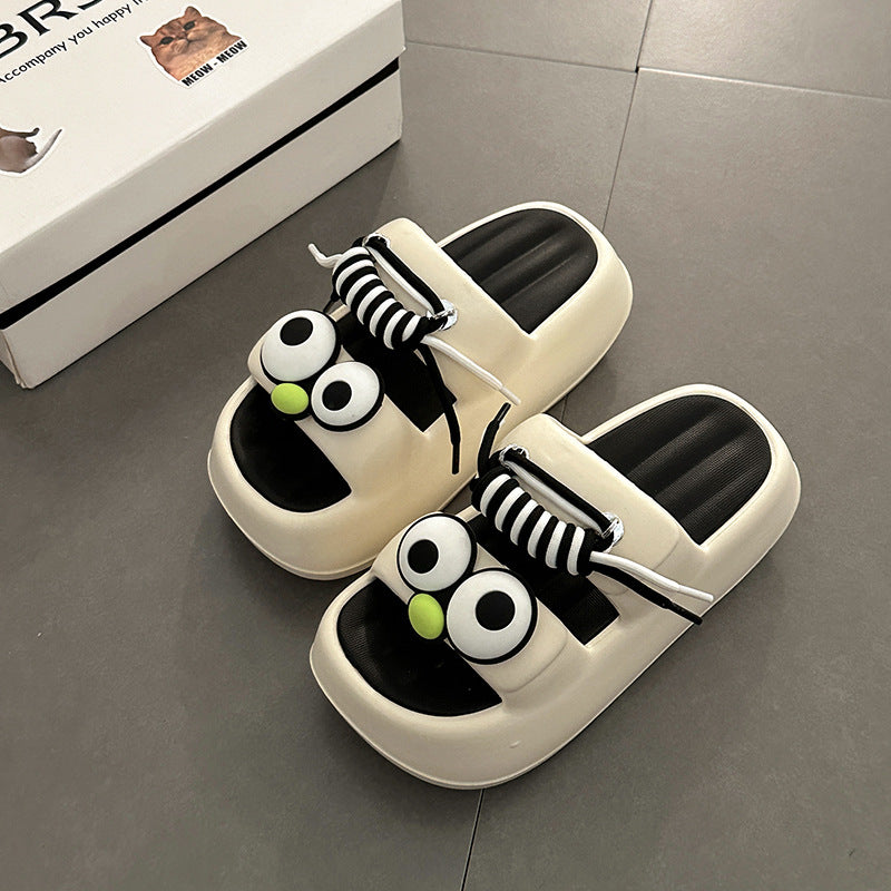 Fun ins clown fish slippers ladies summer  cartoon decoration word sandals go out versatile casual