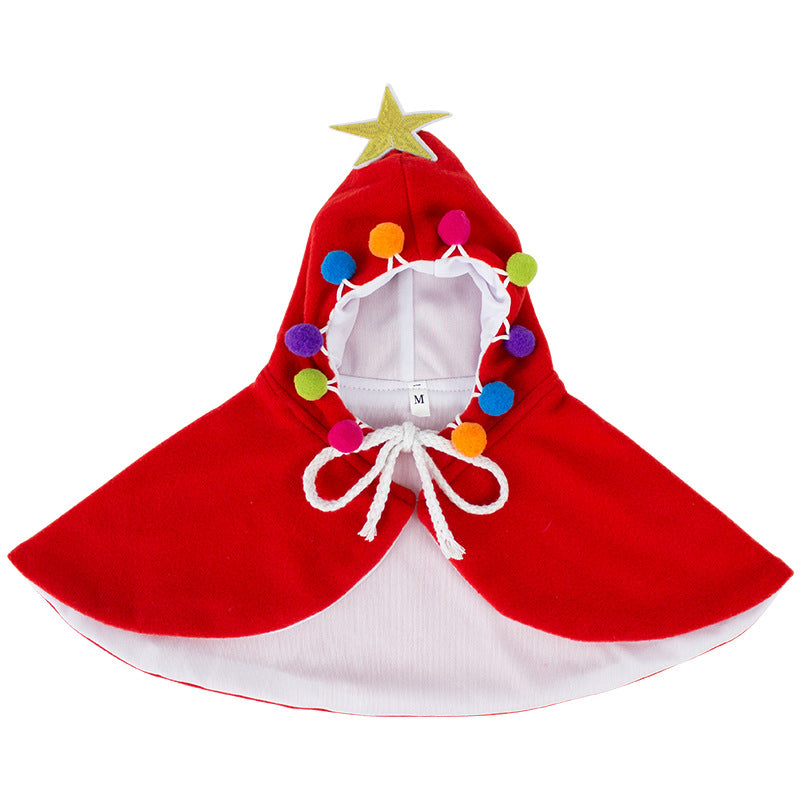 Christmas dress up, magic hooded cape, dog, cat, transformation cape, warm pet supplies Halloween  dog toy cat toy