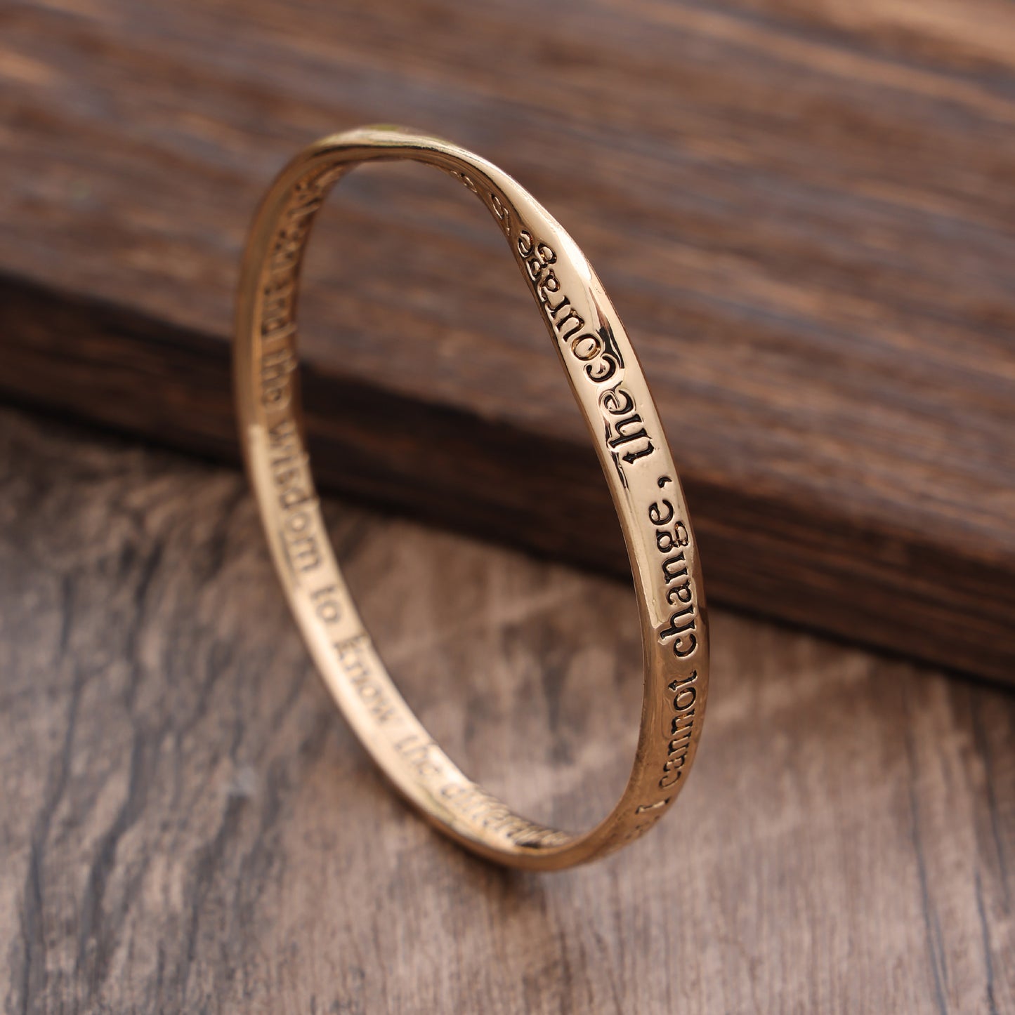 Popular English famous quote lettering closed bracelet, retro Mobius high-end men's and women's versatile bracelet