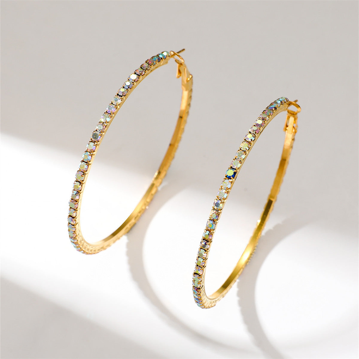 Europe and the United States hot selling personality exaggerated ear ring women simple fashion diamond big circle earrings earrings