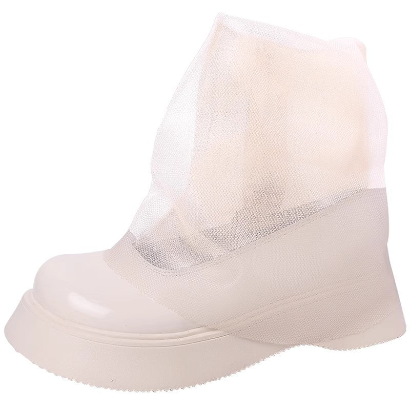 thick-soled heightening retro long boots women's  new one-pedal long boots small trousers muffin bottom boots