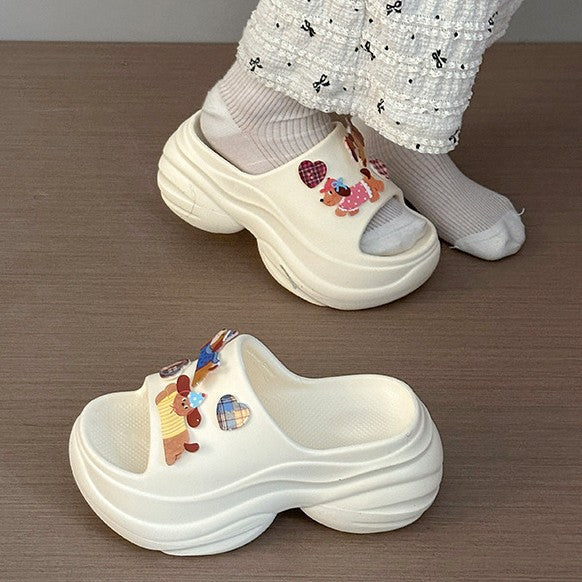 Fashion tribe summer island slippers women's outerwear spring and summer explosion EVA thick-bottomed beach one-word drag