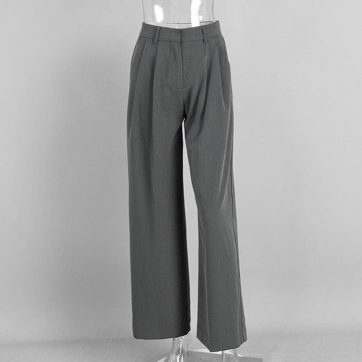 drape wide-leg trousers European and American spring and summer new versatile loose suit pants straight suit trousers women pant