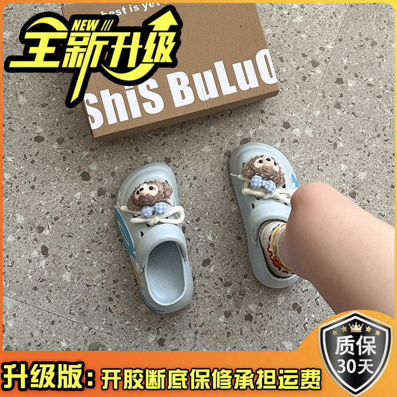 EVA women's hole shoes  trendy ins popular summer fashion couple hole shoes go out at home two wear garden shoes slippers