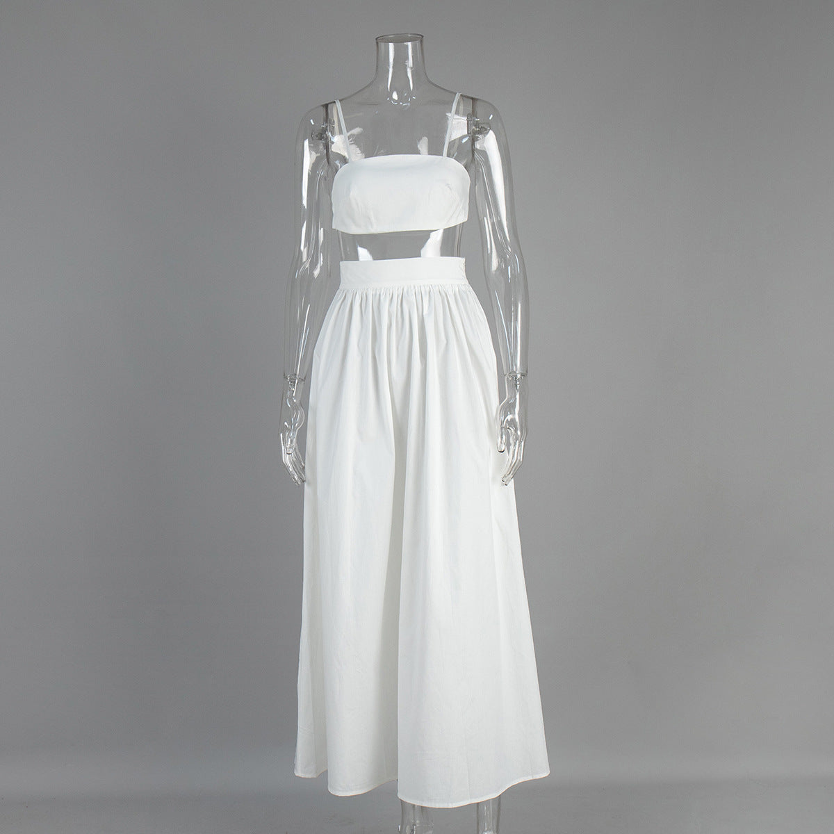 Pure cotton suspender underwear half-length skirt set, European and American spring and summer new sexy underwear long skirt set dress  pant