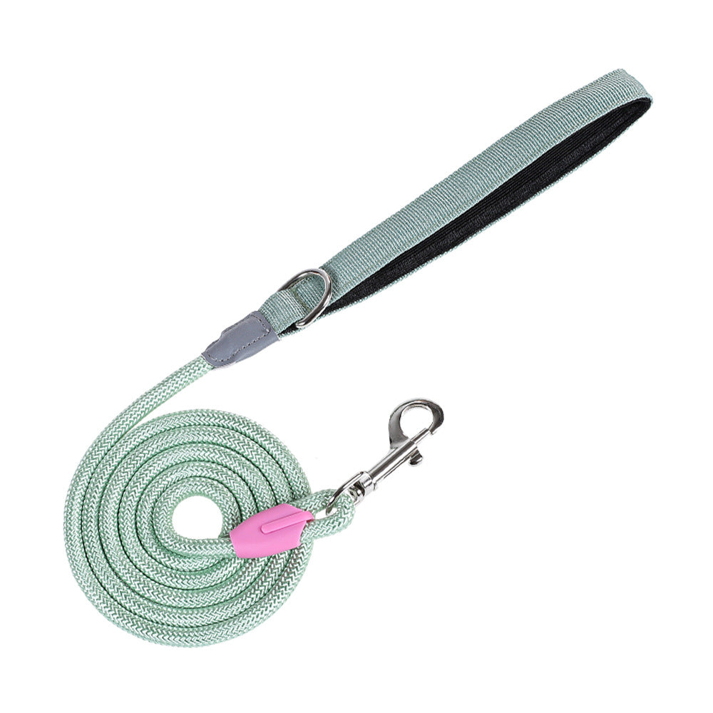 Dog leash, crossbody cloud bubble foam grip contrasting color P rope, puppy out pet walking dog rope