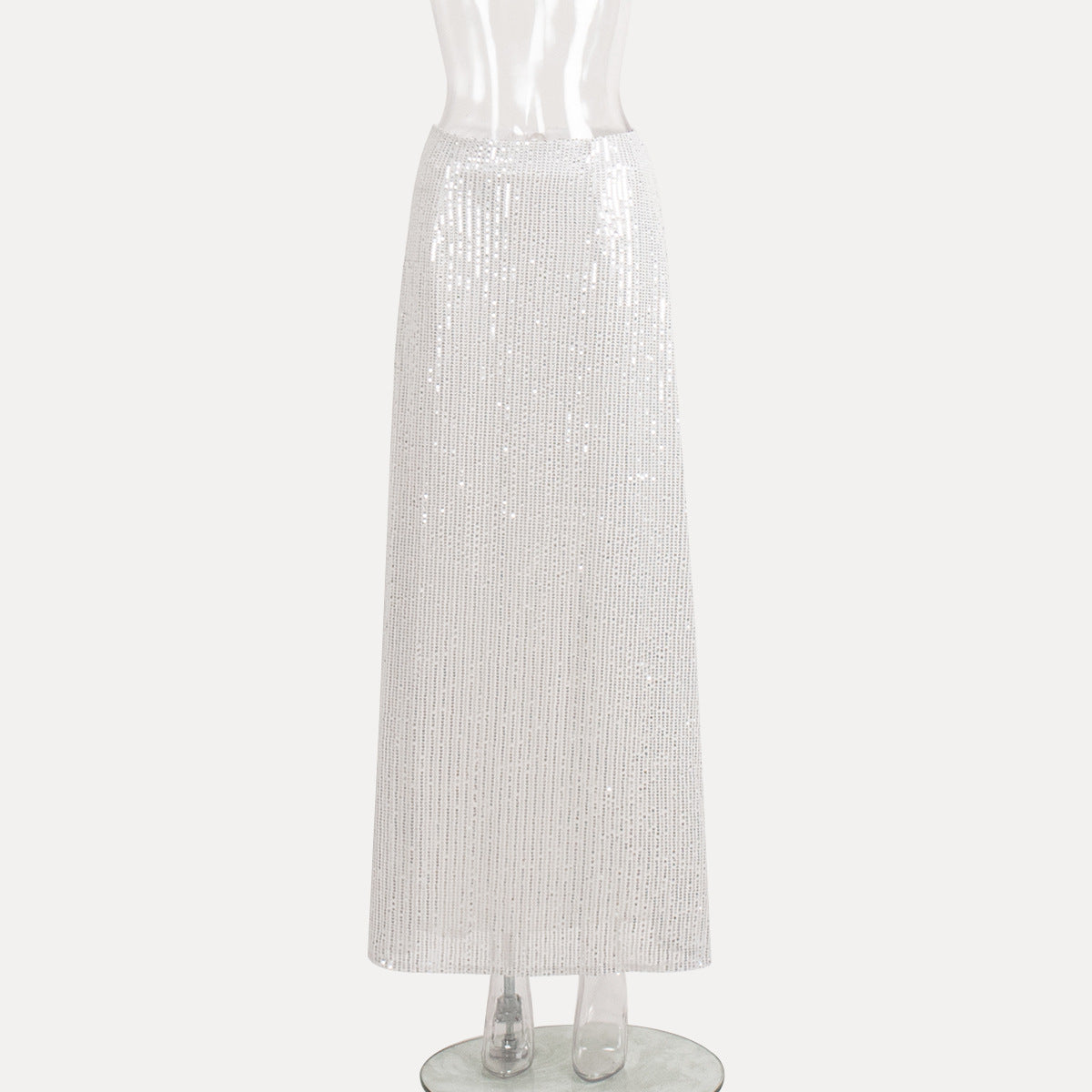 Cross-border sequined skirt European and American new women's street trend long sexy spice girl sequined skirt   dress