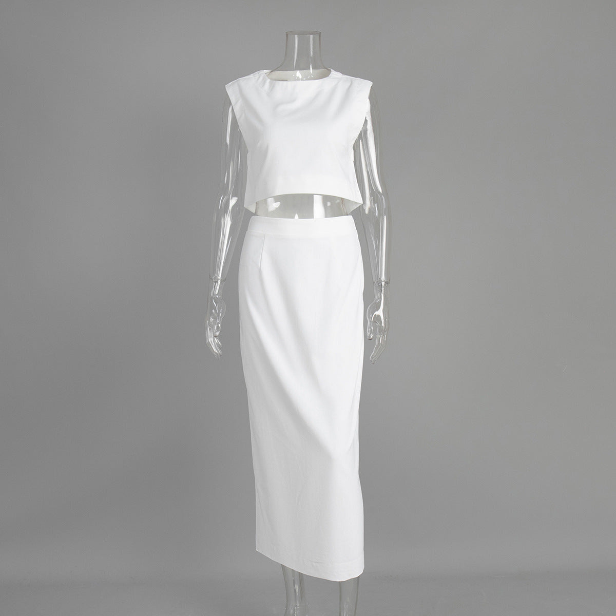 Cotton and linen vest skirt set European and American spring and summer new skirt set INS casual suit women