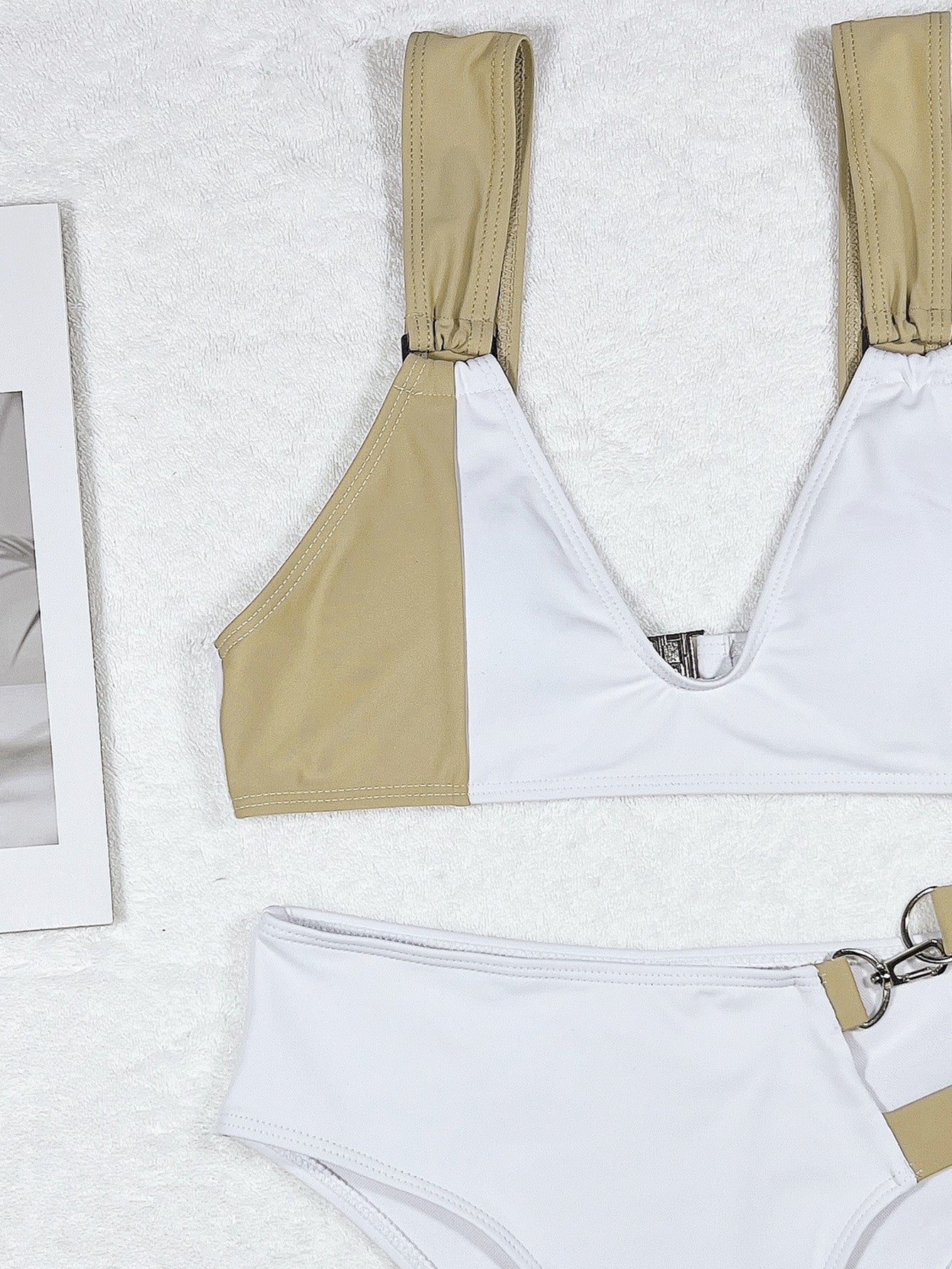 outer single foreign trade bikini women's split swimsuits sexy white bikini