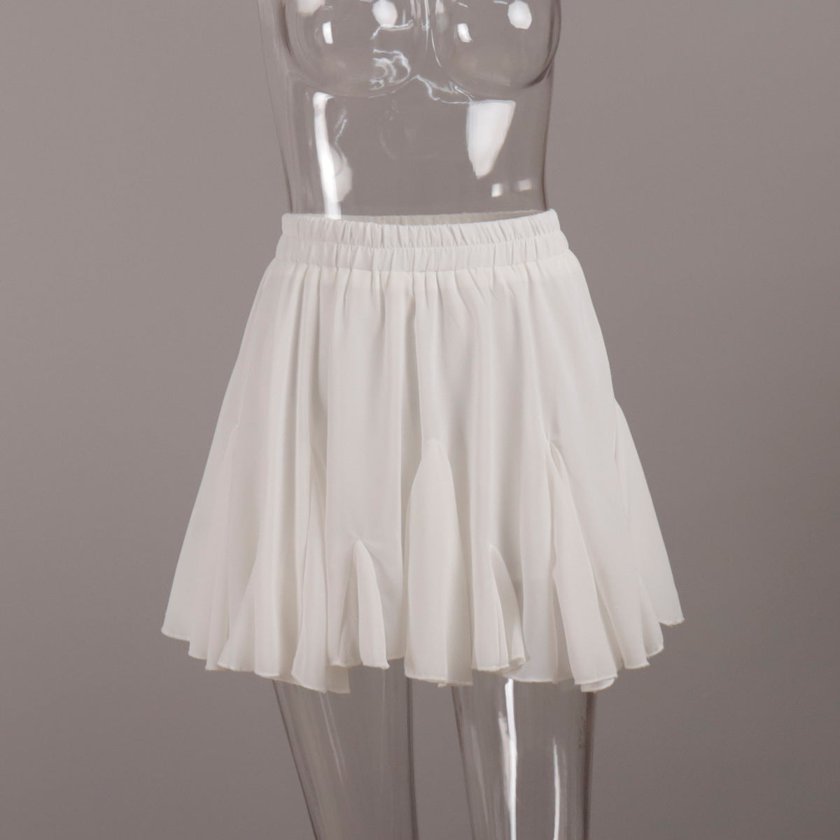 Splicing fungus edge short skirt European and American summer new Y2K street trend splicing mini pleated skirt