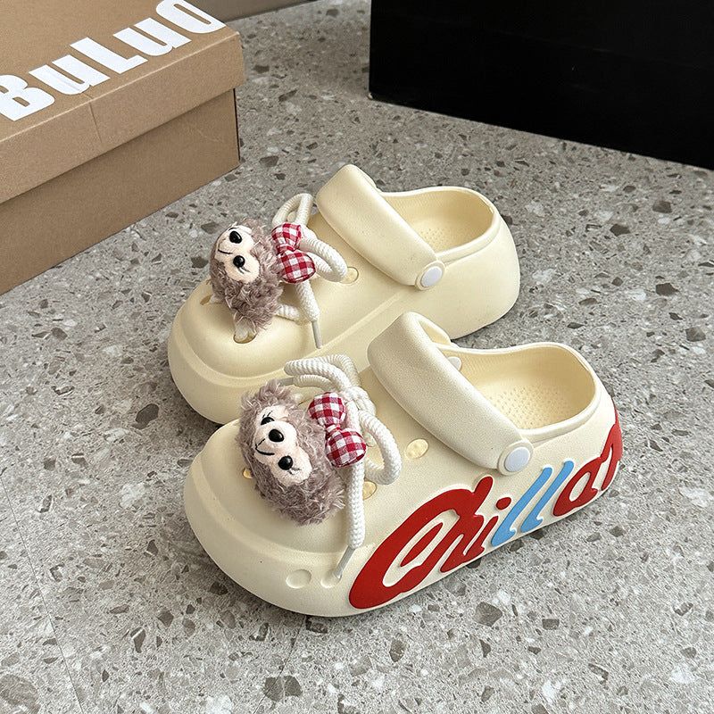 EVA women's hole shoes  trendy ins popular summer fashion couple hole shoes go out at home two wear garden shoes slippers