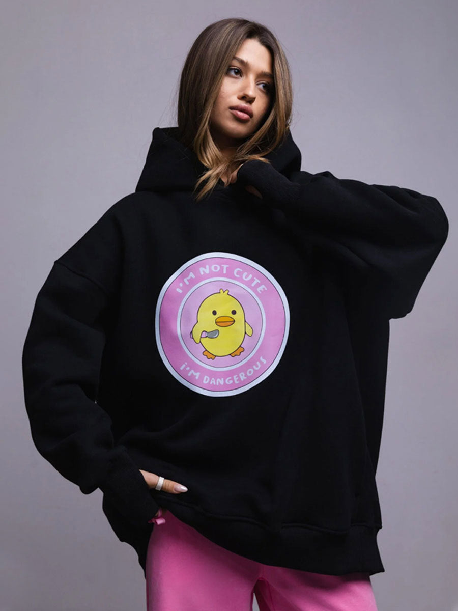 Hoodie sweater European and American autumn and winter new women's ins loose sports and leisure printed hooded sweater