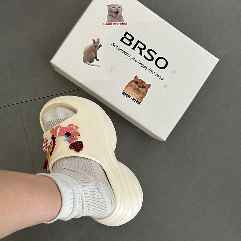 Fashion tribe summer island slippers women's outerwear spring and summer explosion EVA thick-bottomed beach one-word drag