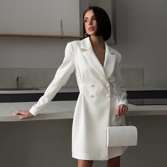 Cross-border sweet and cool style suit dress, European, American spring and summer commuter suits skirt, waist and thin dress women
