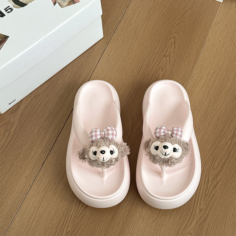 Shirley Mei flip-flops thick-soled slippers spring and summer new cool slippers outer wear high-end flip-flops cross-border explosion