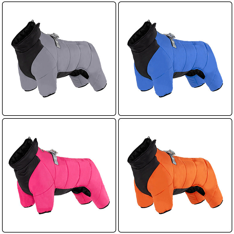 Winter dog cotton-padded clothes Small dog warm waterproof non-sticky hair Medium-sized dog pet clothes Winter clothing wholesale dog toy