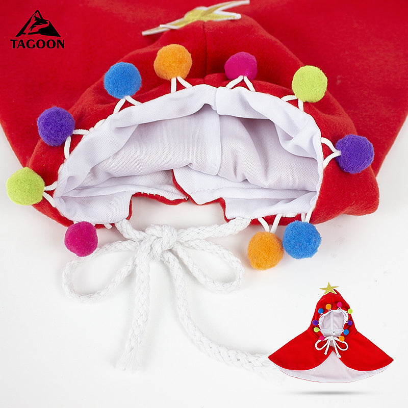 Christmas dress up, magic hooded cape, dog, cat, transformation cape, warm pet supplies Halloween  dog toy cat toy
