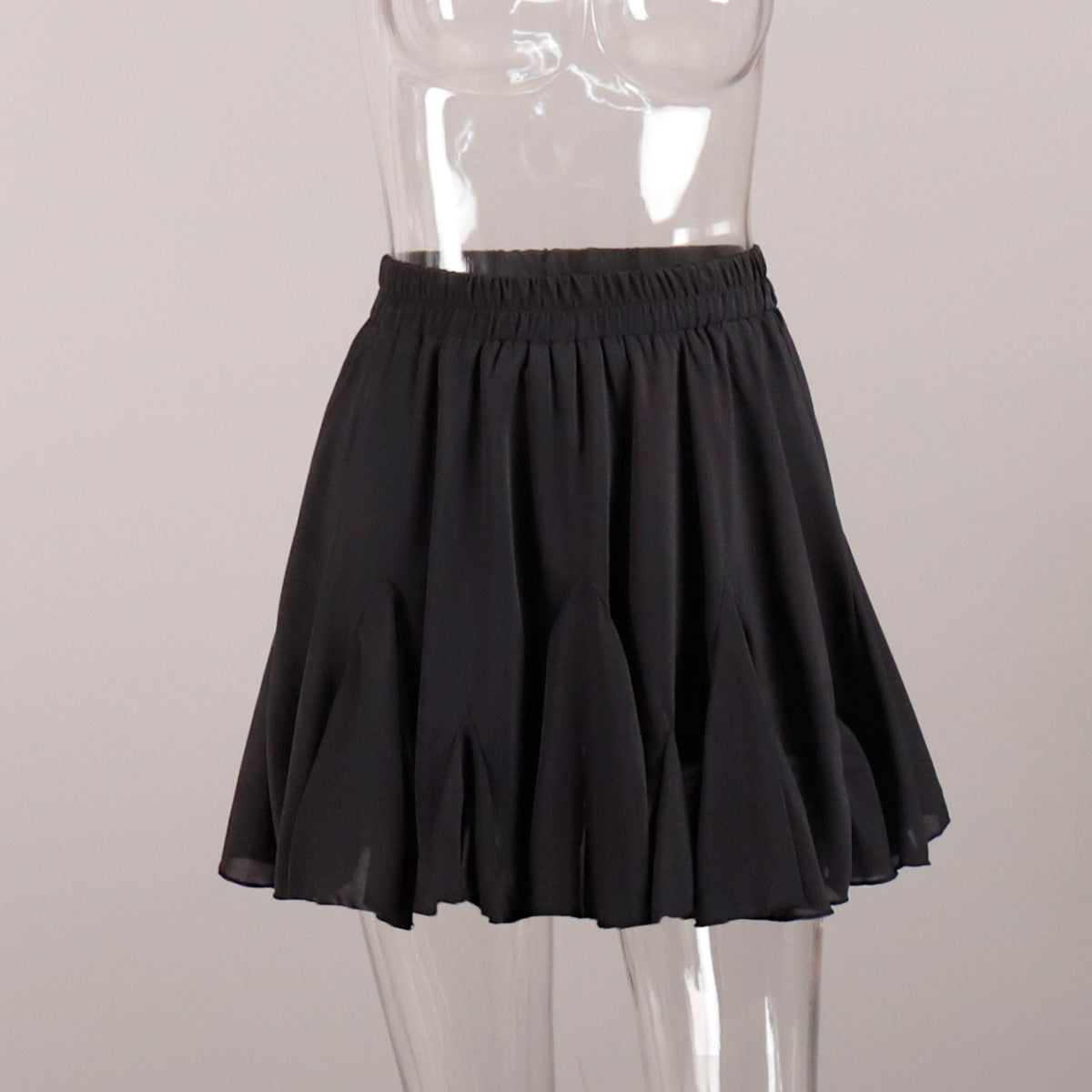 Splicing fungus edge short skirt European and American summer new Y2K street trend splicing mini pleated skirt