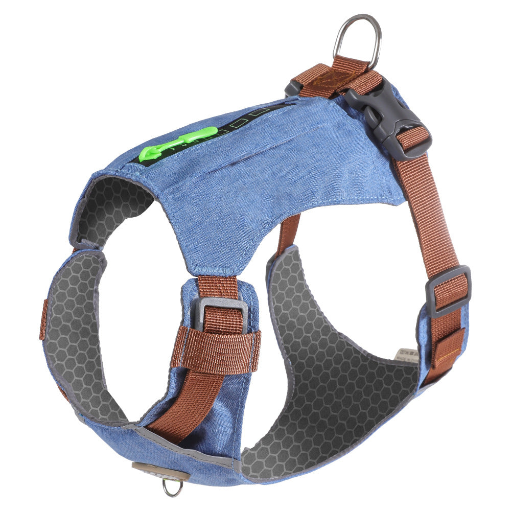 Upgrade lightweight dog chest back vest type durable dog chest back breathable convenient outdoor pet leash spot dog toy