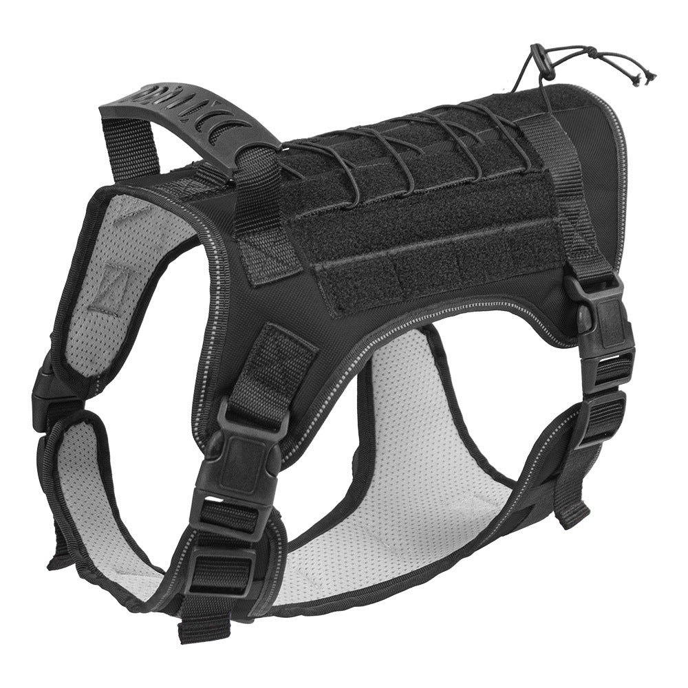 Dog leash, outdoor medium and large dog pet chest back explosion-proof tactical training dog chest back  dog toy