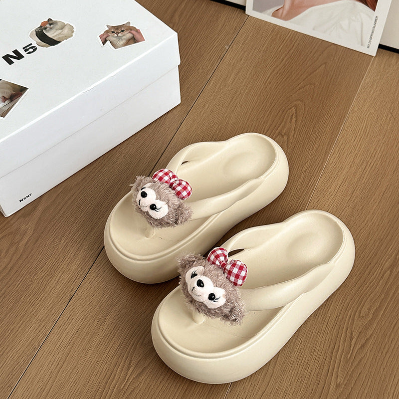 Shirley Mei flip-flops thick-soled slippers spring and summer new cool slippers outer wear high-end flip-flops cross-border explosion