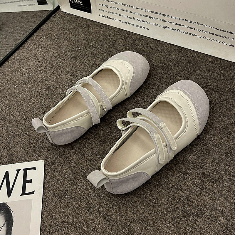 Fashion retro small fragrant Mary Jane shoes women's shoes spring and autumn  new inner height increase Boken shoes soft sole single beanie  shoes