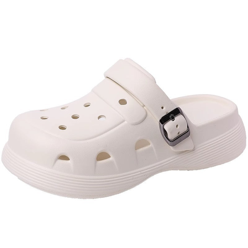 Simple Birkenstock hole shoes  new beach non-slip deodorant stepping on shit bag head slippers women's summer wear