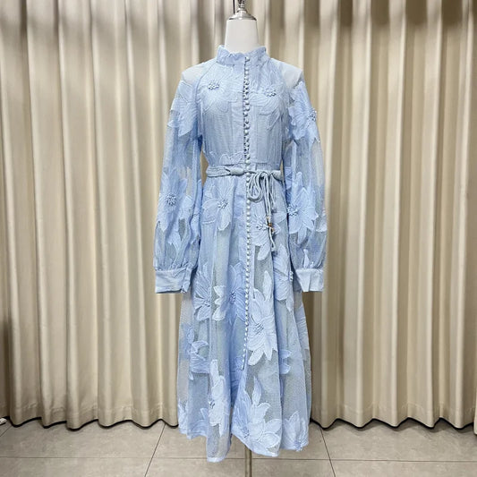 Women's Dress Floral Linen Elegant Long Dresses Casual Vacation Beach Party Dresses Woman Clothing Fashion Summer Dresses
