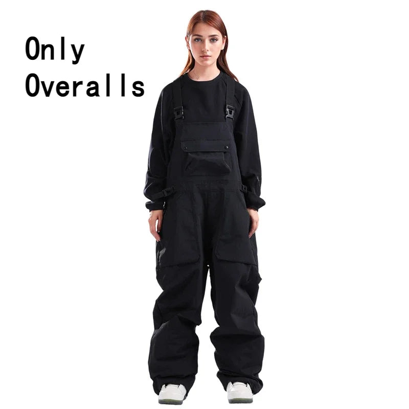 Winter Skiing Pants Windproof Snow Overalls Outdoor Sport Waterproof Clothes Women Loose Ski Trousers Snowboard Cargo Pant