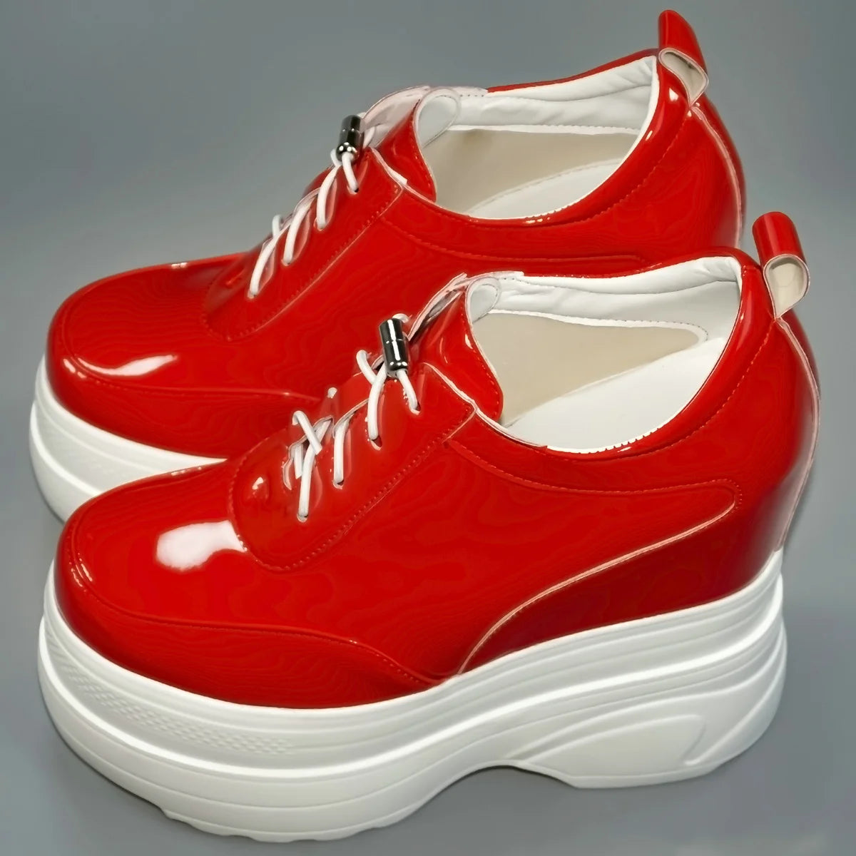 Manufacturer   Large Size 46 Platform Pumps US11 Shoes Women Plus Size 47 Patent Leather Wedges High Heel Ankle Boots Round Toe Fashion Sneaker    Sneakers