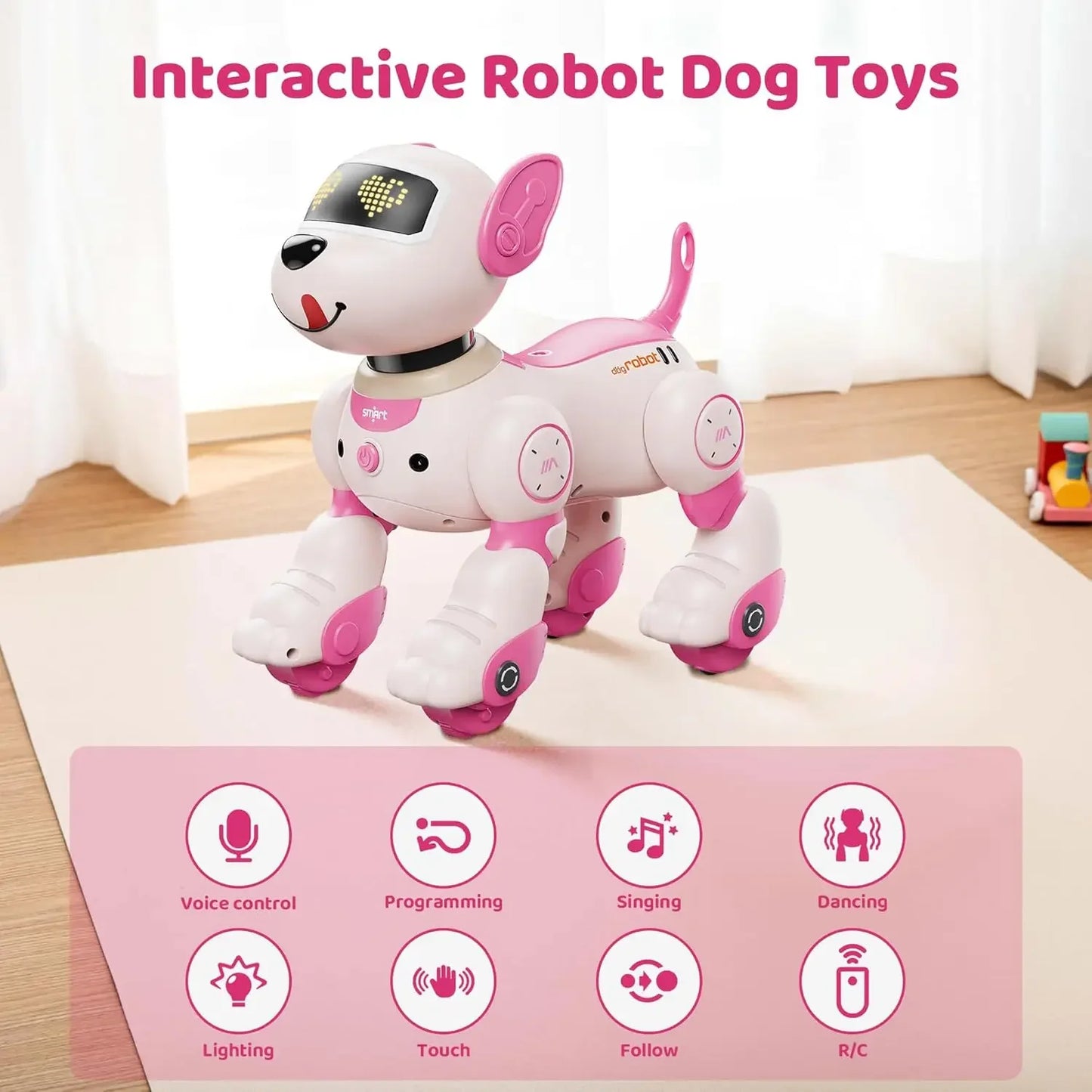 Girls Rc Robot Dog Intelligent Puppy Remote Control pets Programming Voice Interactive Children's Electronic smart robot toy
