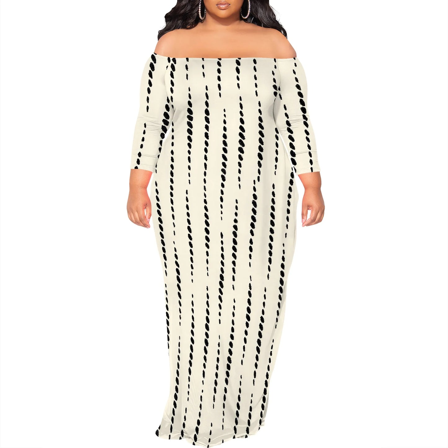 Maxi Dress for Women V Neck Casual 3/4 Sleeve Wrap Sexy Long Dresses Floral with Belt