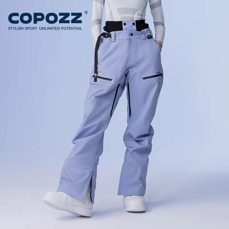 COPOZZ Winter Ski Pants Unisex Women Outdoor High Quality Windproof Waterproof Warm Snow Trousers Winter Ski Snowboarding Pant