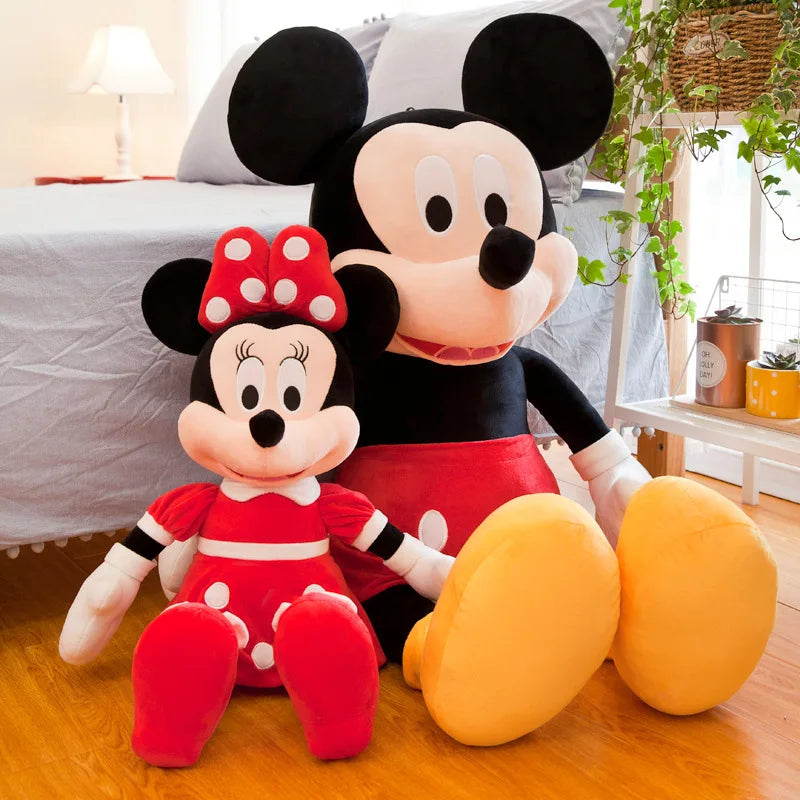 Disney Kawaii Mickey Minnie Mouse Stuffed Plush Toy Animals Doll Cartoon Cute Soft Pillow Room Decor Anime Peluche Children Gift