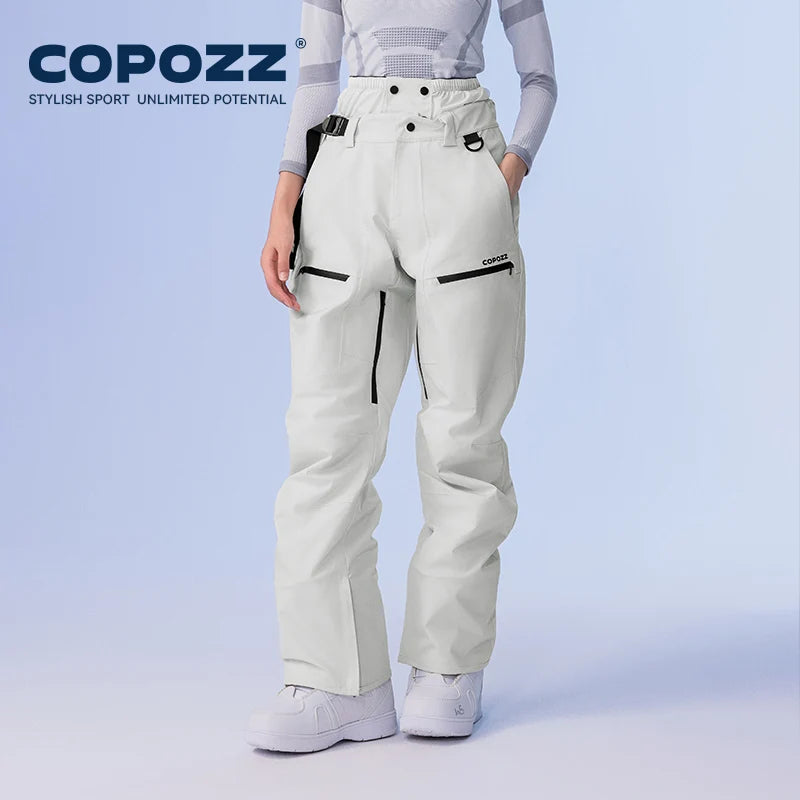 COPOZZ Winter Ski Pants Unisex Women Outdoor High Quality Windproof Waterproof Warm Snow Trousers Winter Ski Snowboarding Pant