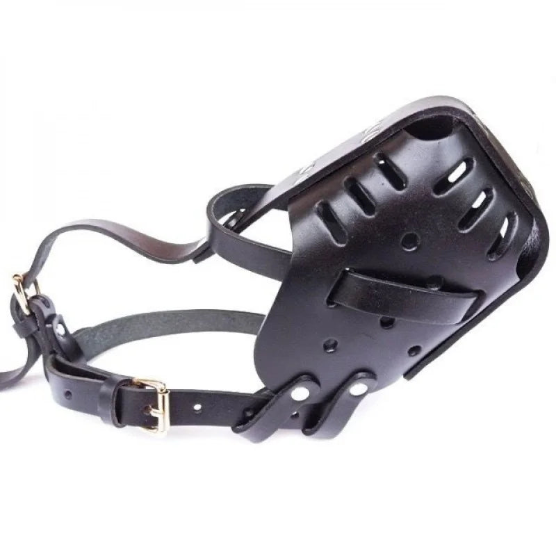 New Malinois German Shepherd Cowhide Cover Medium Large Mouth Cage Adjustable Breathable Dog Muzzles Bark Stopper  dog toy