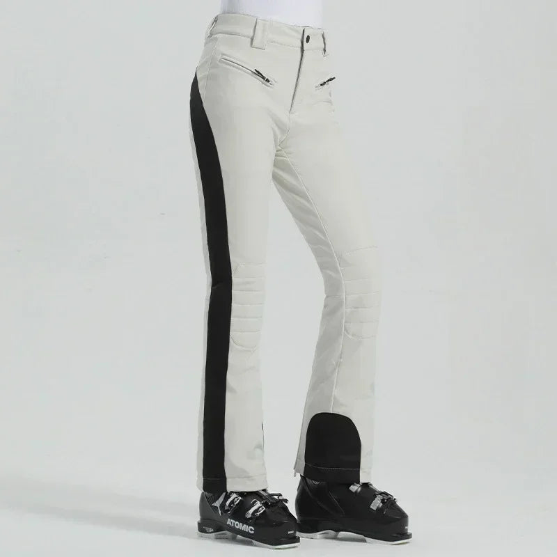 Female Slim Skiing Pants Outdoor Warm Waterproof Snow Clothes Women High Elasticity Ski Trousers Winter Alpine Sport Pant