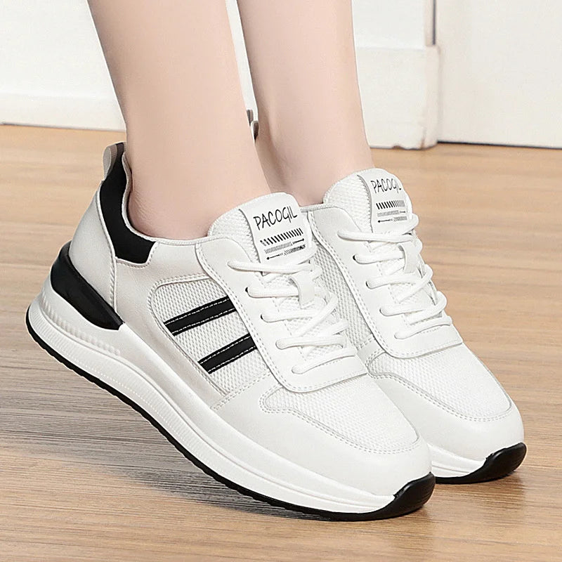 Manufacturer   Small White Shoes For Women's Spring New Fashionable And Versatile Breathable Mesh Casual Board Shoes Lightweight Sports Shoes    Sneakers