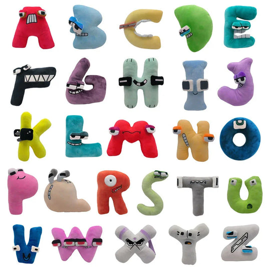 26pcs Alphabet Lore Plush English Letter Stuffed Animal Plushie Doll Toy Gift For Kids Children Educational Christmas Gifts
