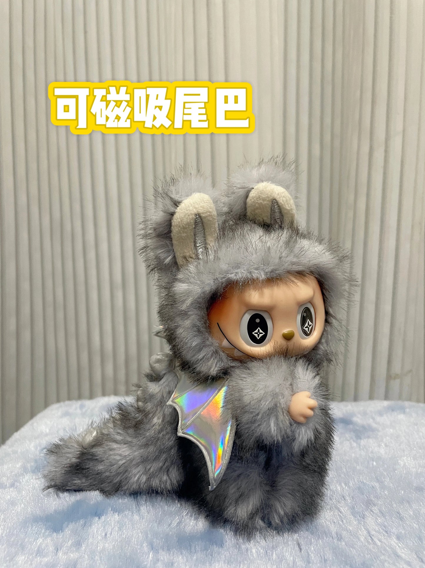 New Lababu Zimomo Mango Squirrel Shen Gongbao Er Chuang Gai Wa Creative Handmade Keychain Jewelry Magnetic Tail Vinyl Doll   toy