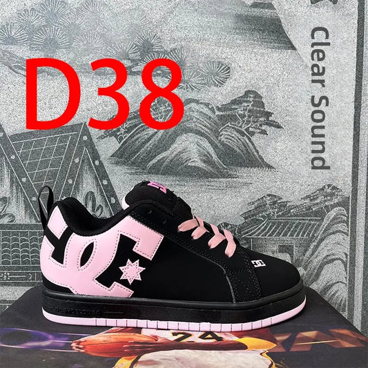 Manufacturer  New Sle ex Faionable Thi Tongue Skate oes Couple Casual Low Top Leather Sneakers Trendy White Sneakers    Sneakers