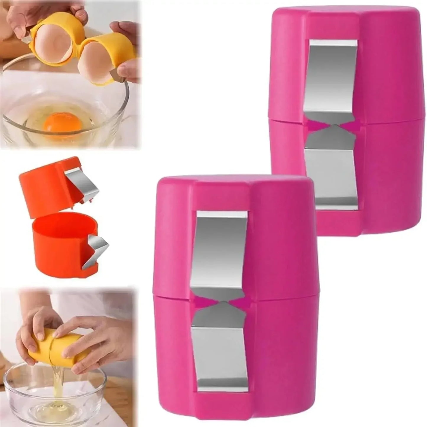 manufacturer  1/2pcs Multifunctional Egg Shell Opener Handheld Egg Cracker Separator Tool Eggshell Cutter Easy Open Kitchen Gadget for Raw Egg   Kitchen gadgets