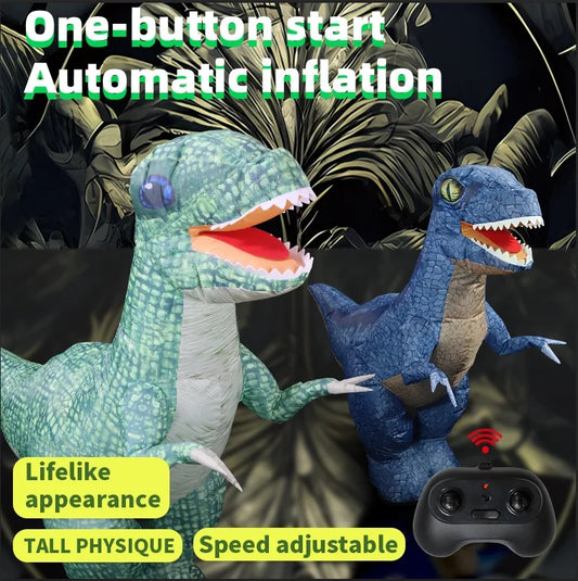 Remote control dinosaur inflatable toy children's model toy large tyrannosaurus rex simulation electric charging sound trick