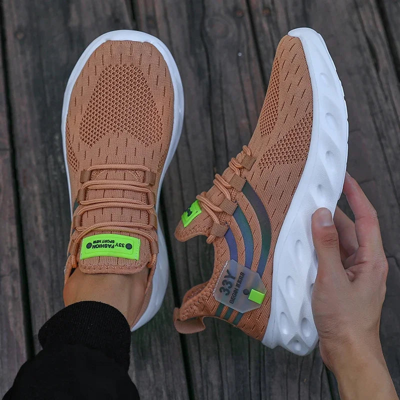 Manufacturer   Men's Summer Breathable Mesh Shoes Lightweight Non Slip Knit Running Sneakers Trendy Aesthetic Focused Jogging Basketball Shoes    Sneakers