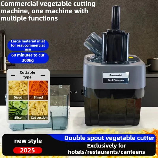 Manufacturer      New Commercial Double Spout Vegetable Cutter 4 in 1 Multifunctional Dicing Shredding Slicing Cutting Strips Vegetables     Kitchen gadgets