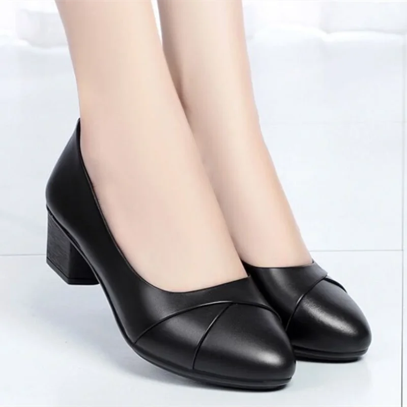 Manufacturer   zapatos de mujer women fashion sweet light weight spring & summer slip on high heel shoes for office career soft work pumps a407   Pumps