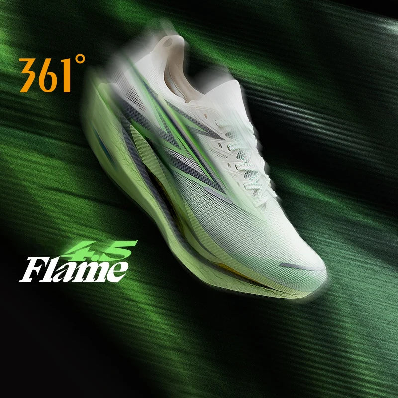 Manufacturer   361 Degrees Flame 4.5 Men's Running Shoes Carbon Plate Breathable Stable Rebound Grippy Durable Marathon Male Sneakers 672532221    Sneakers