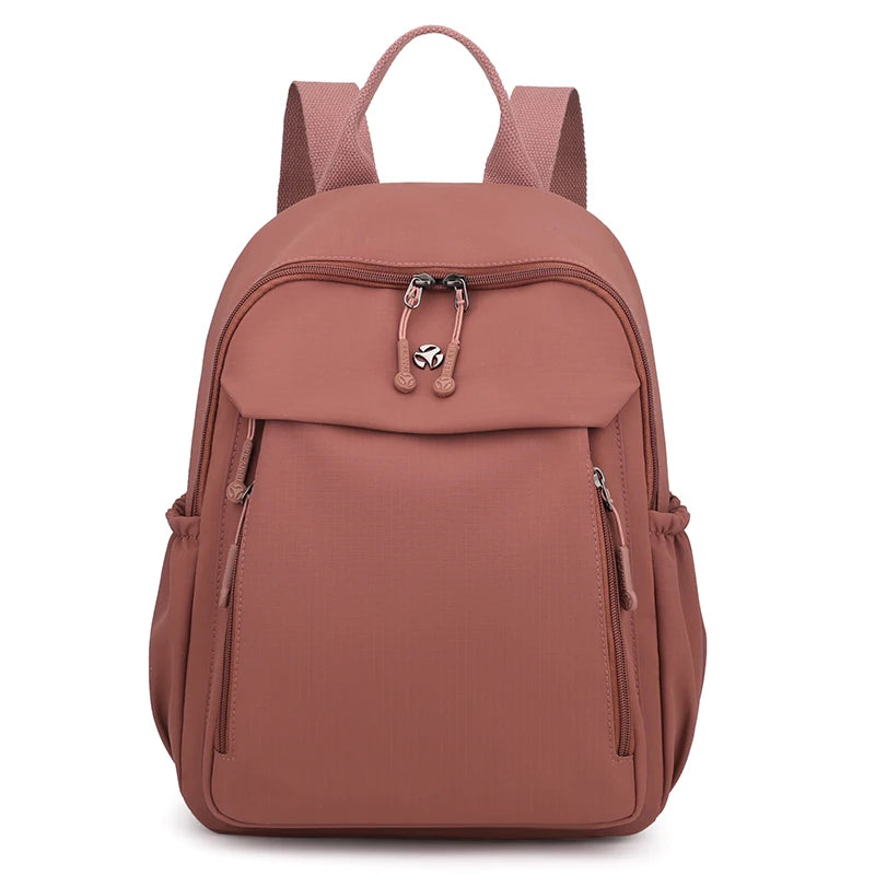 Casual Backpack Women Waterproof Nylon Back Pack Large Capacity Student Daypack Simple Schoolbag for Girls Ladies Travel Bag
